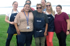 EBCAP Senior Services staff pose for a photo at the picnic at Colt State Park